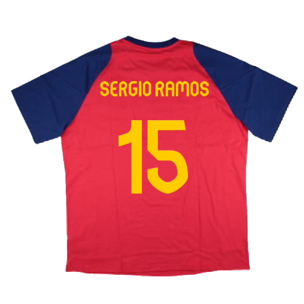 2024-2025 Spain Training Tee (Red) (Sergio Ramos 15)