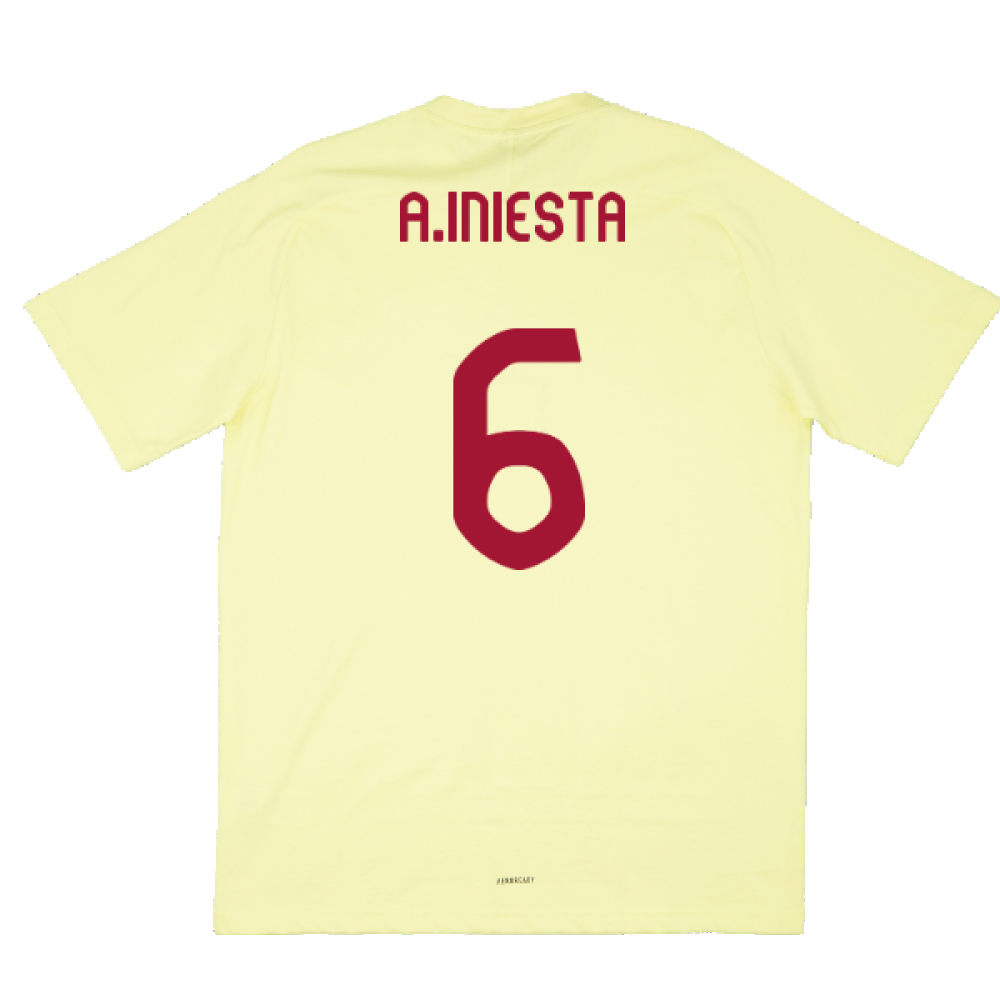 2024-2025 Spain Travel Tee (Yellow) (A.Iniesta 6)