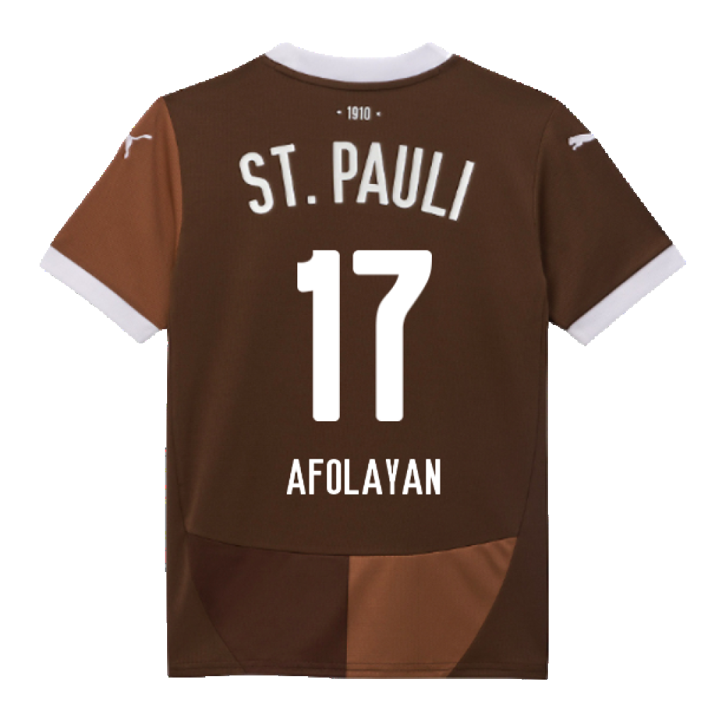 2024-2025 St Pauli Home Shirt (Kids) (Afolayan 17)