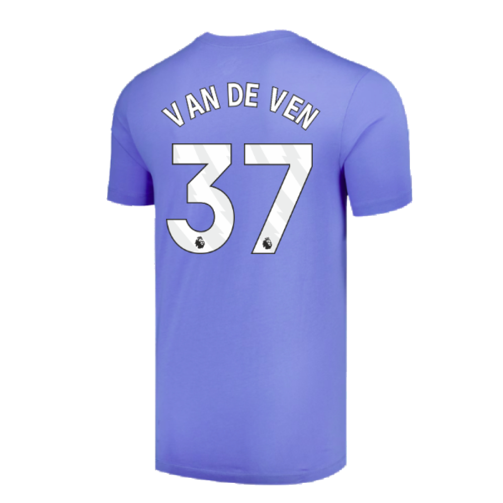 2024-2025 Tottenham Hotspur Futura T-Shirt (Sky Blue) (Van De Ven 37)