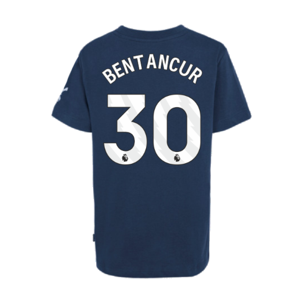 2024-2025 Tottenham Hotspur Just Do It T-Shirt (Navy) - Kids (Bentancur 30)