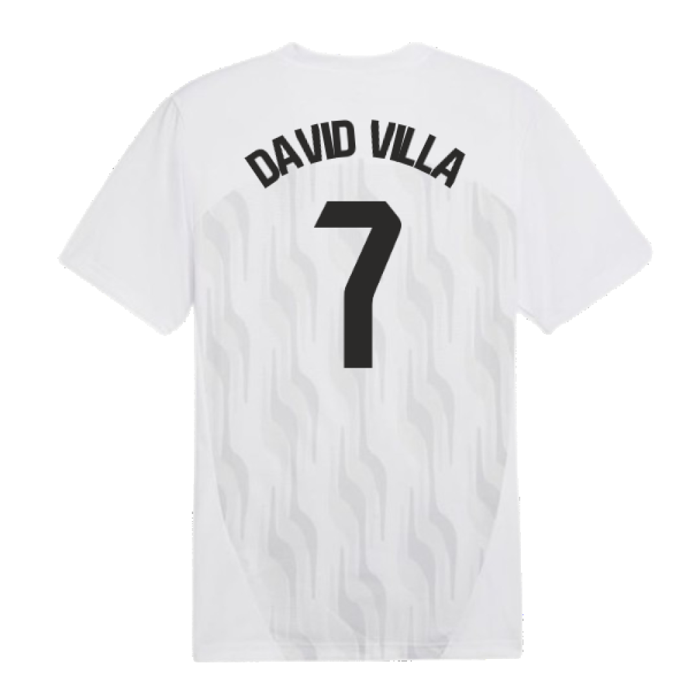 2024-2025 Valencia Pre-Match Shirt (White) (David Villa 7)