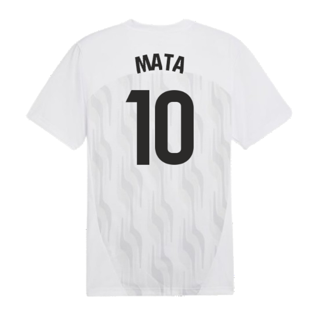 2024-2025 Valencia Pre-Match Shirt (White) (Mata 10)