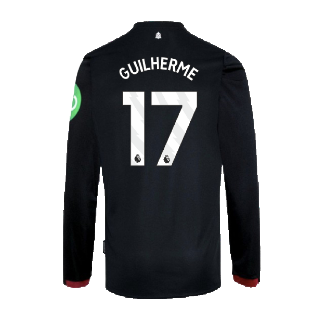 2024-2025 West Ham Long Sleeve Away Shirt (Kids) (Guilherme 17)