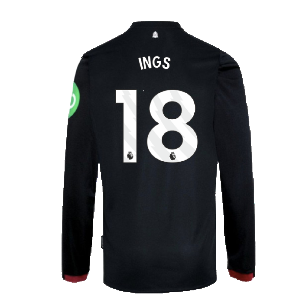 2024-2025 West Ham Long Sleeve Away Shirt (Kids) (Ings 18)