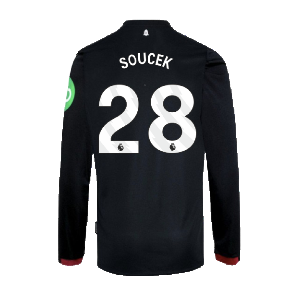 2024-2025 West Ham Long Sleeve Away Shirt (Kids) (Soucek 28)