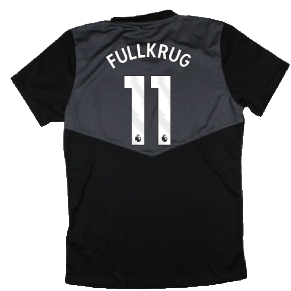 2024-2025 West Ham Training Jersey (Black) - Kids (Fullkrug 11)