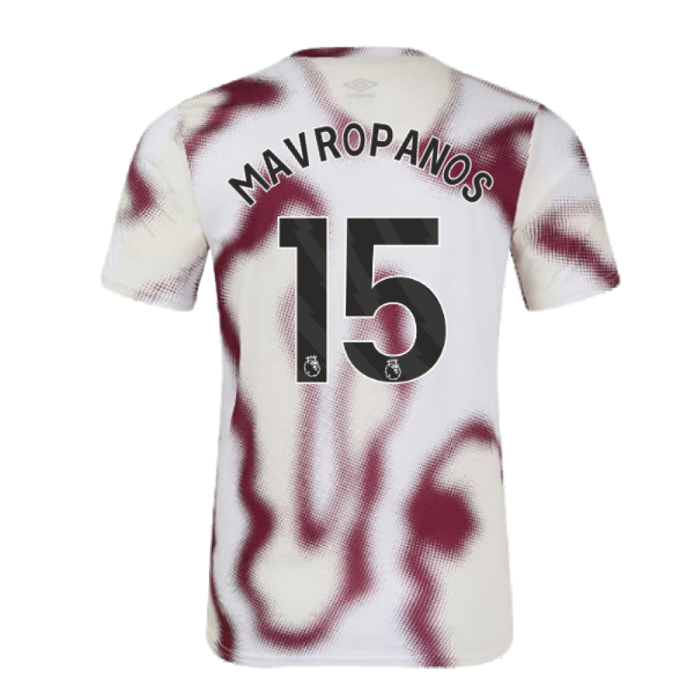 2024-2025 West Ham Warm Up Jersey (White) (Mavropanos 15)