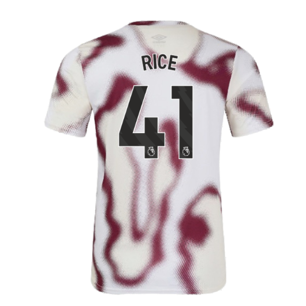 2024-2025 West Ham Warm Up Jersey (White) (Rice 41)