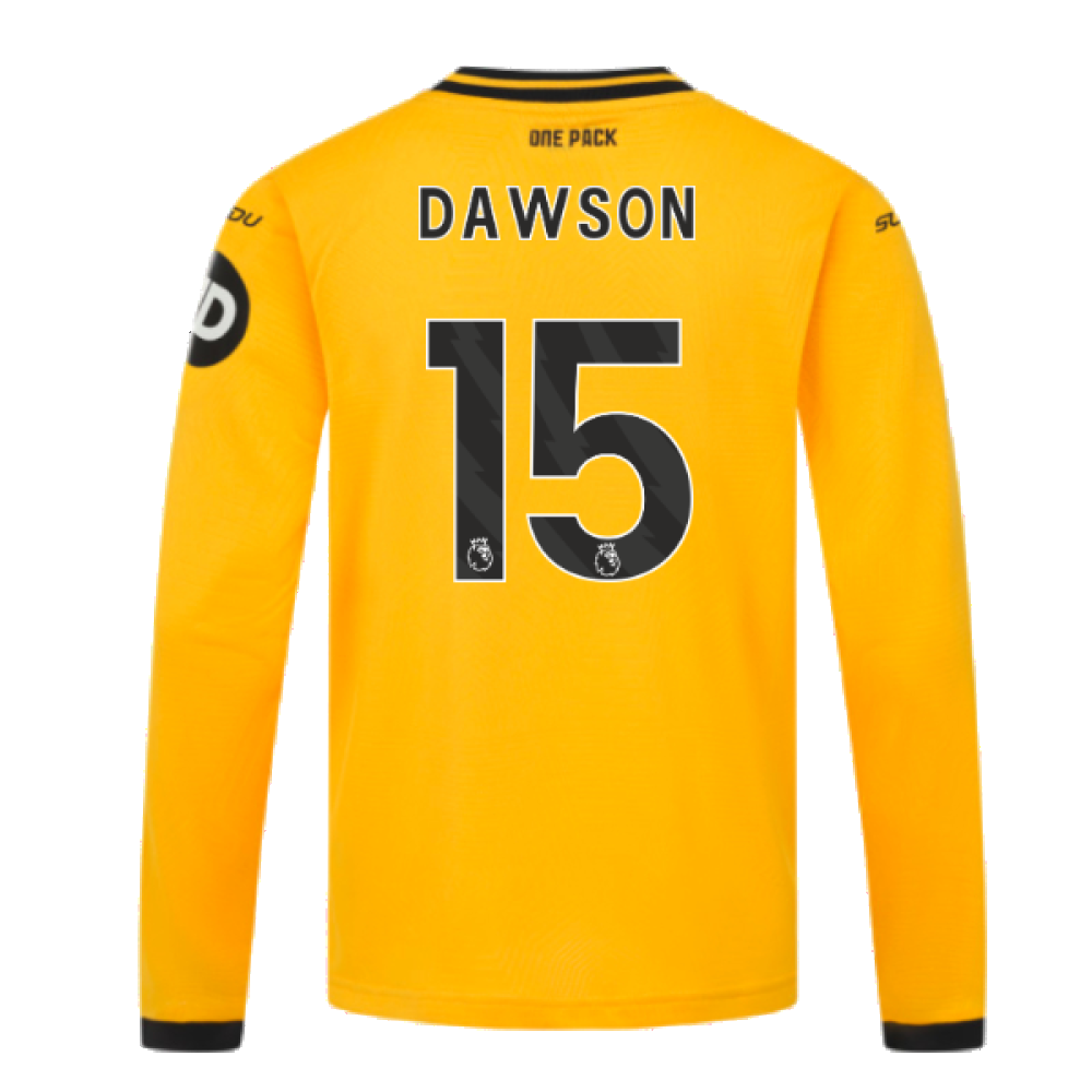 2024-2025 Wolves Long Sleeve Home Shirt (Kids) (Dawson 15)