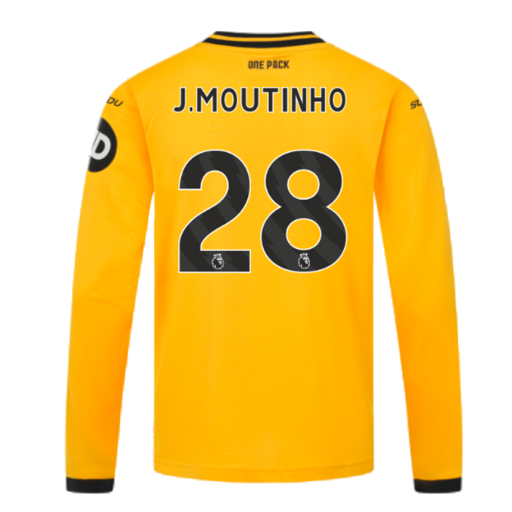 2024-2025 Wolves Long Sleeve Home Shirt (Kids) (J.Moutinho 28)