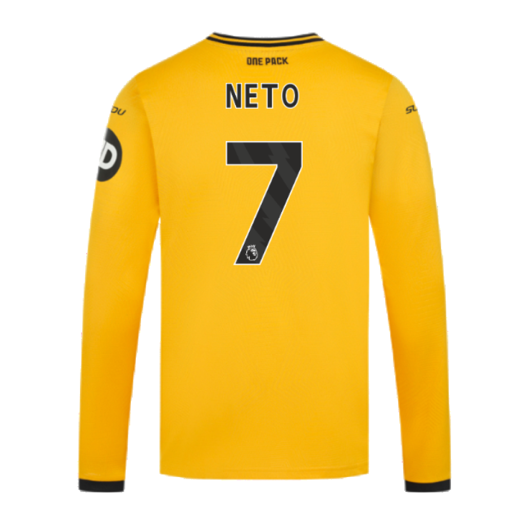 2024-2025 Wolves Long Sleeve Home Shirt (Neto 7)