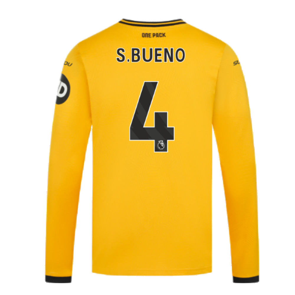 2024-2025 Wolves Long Sleeve Home Shirt (S.Bueno 4)