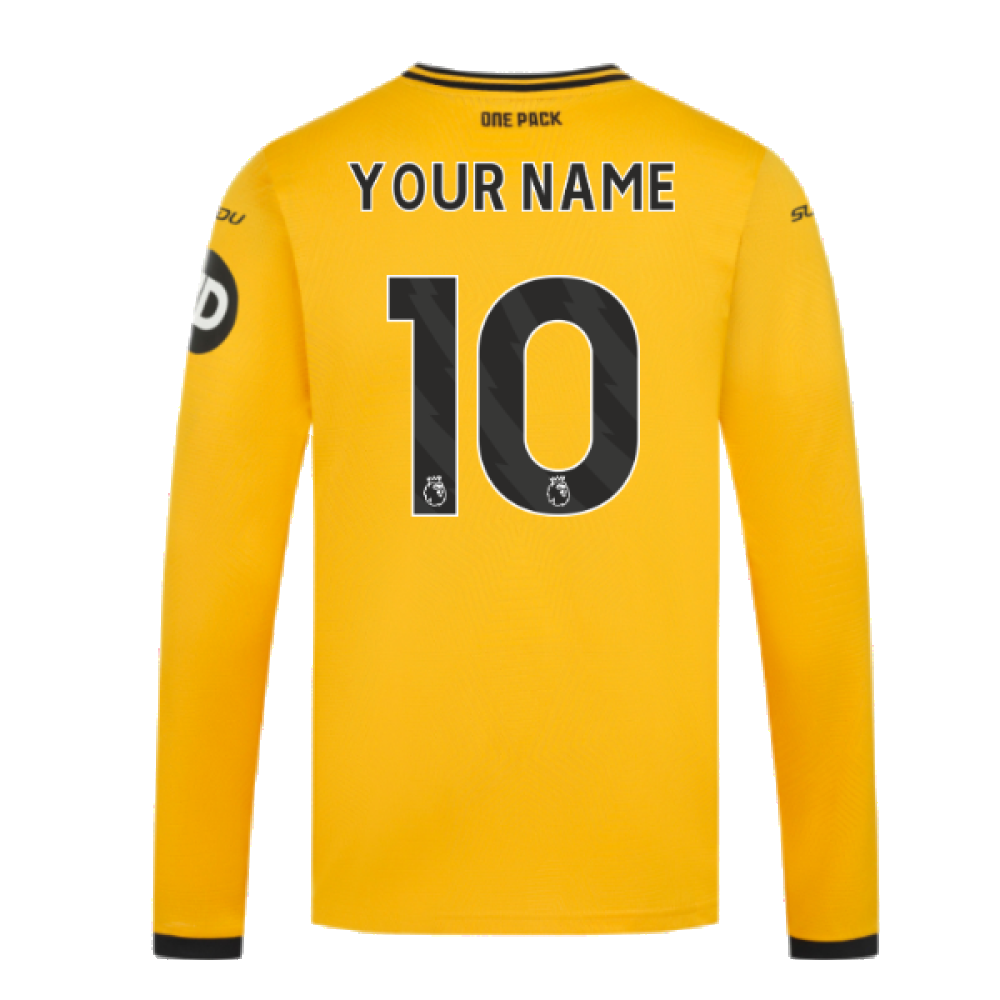 2024-2025 Wolves Long Sleeve Home Shirt (Your Name)