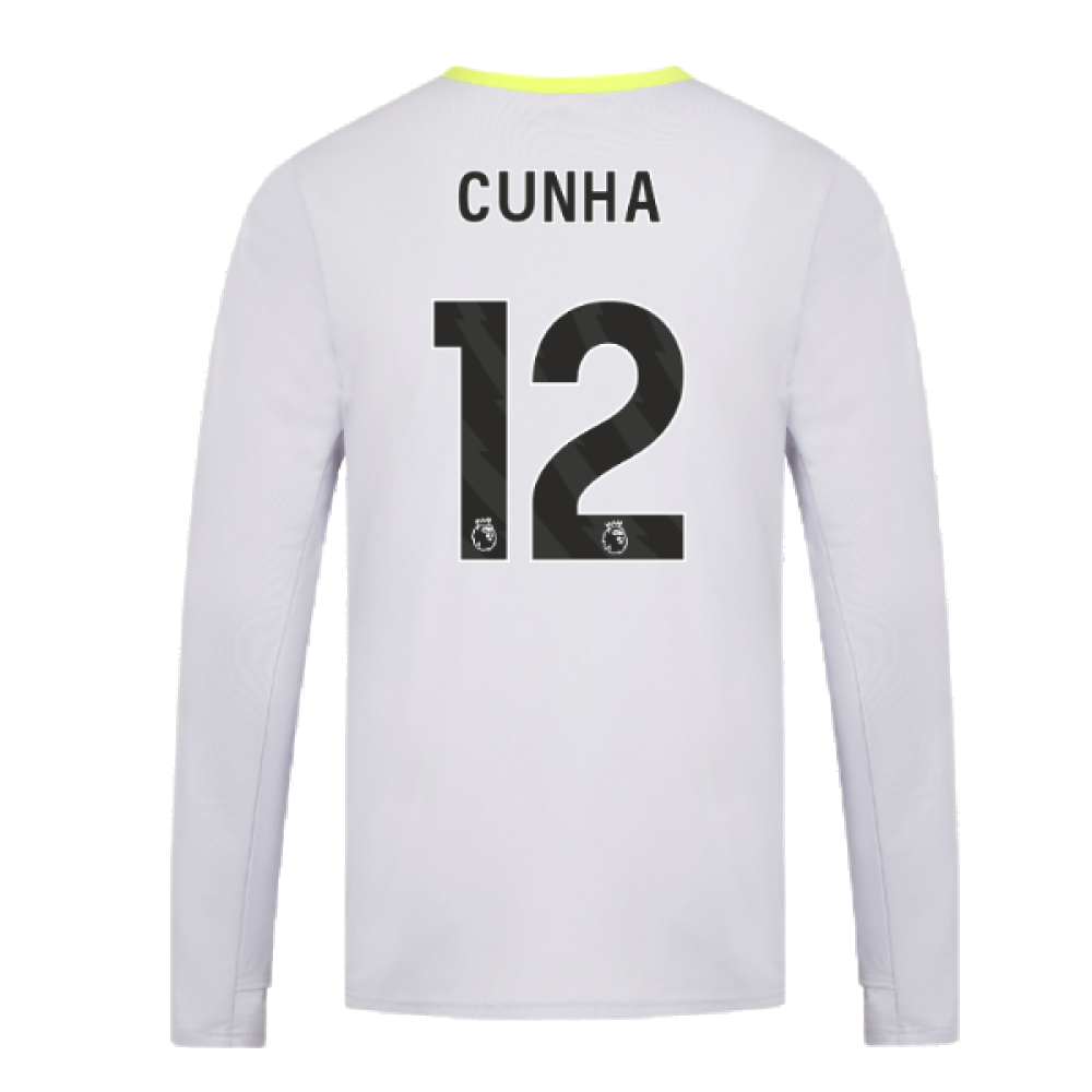 2024-2025 Wolves Players Training Long Sleeved Tee (Grey) (Cunha 12)