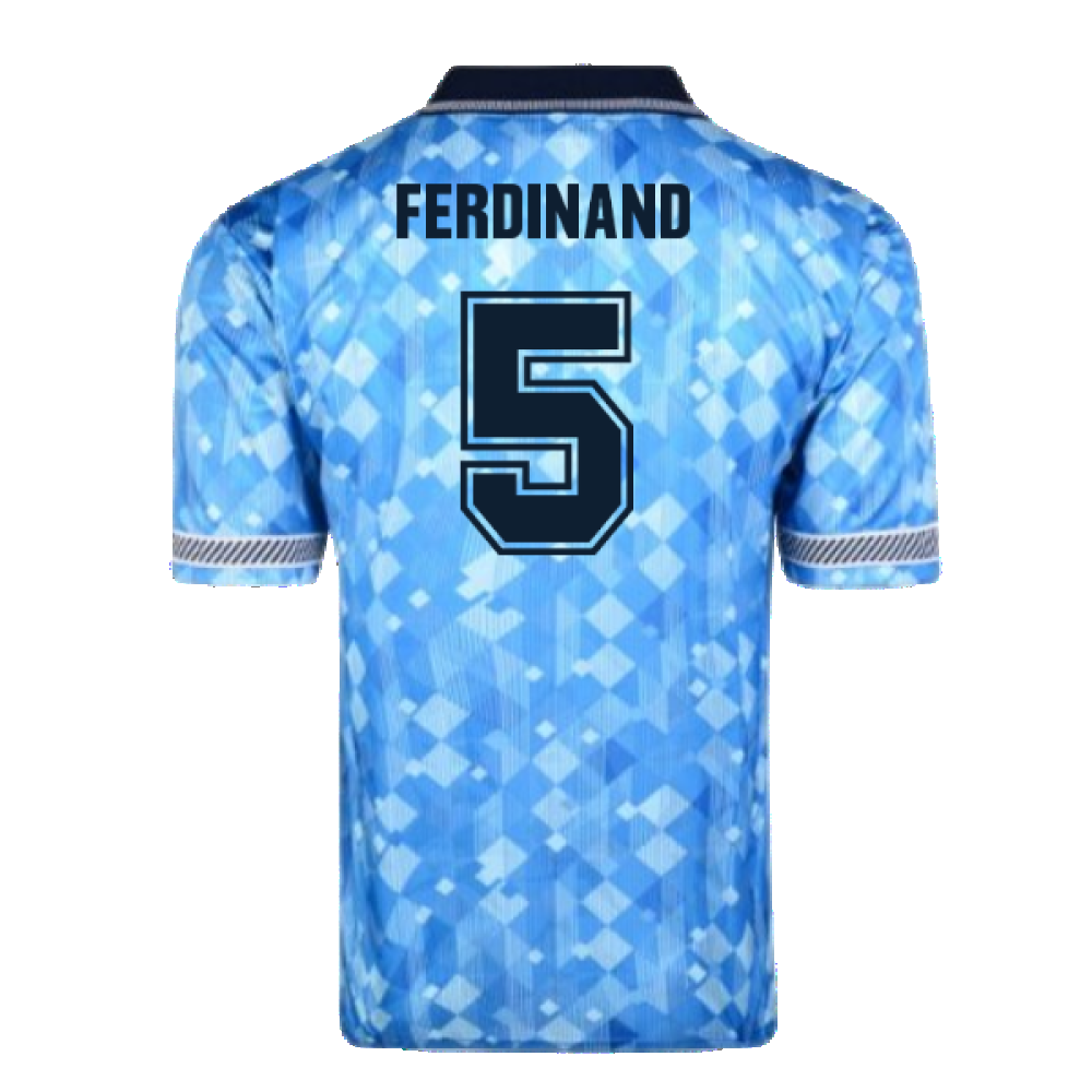 Score Draw England 1990 Third World Cup Finals Retro Football Shirt (Ferdinand 5)