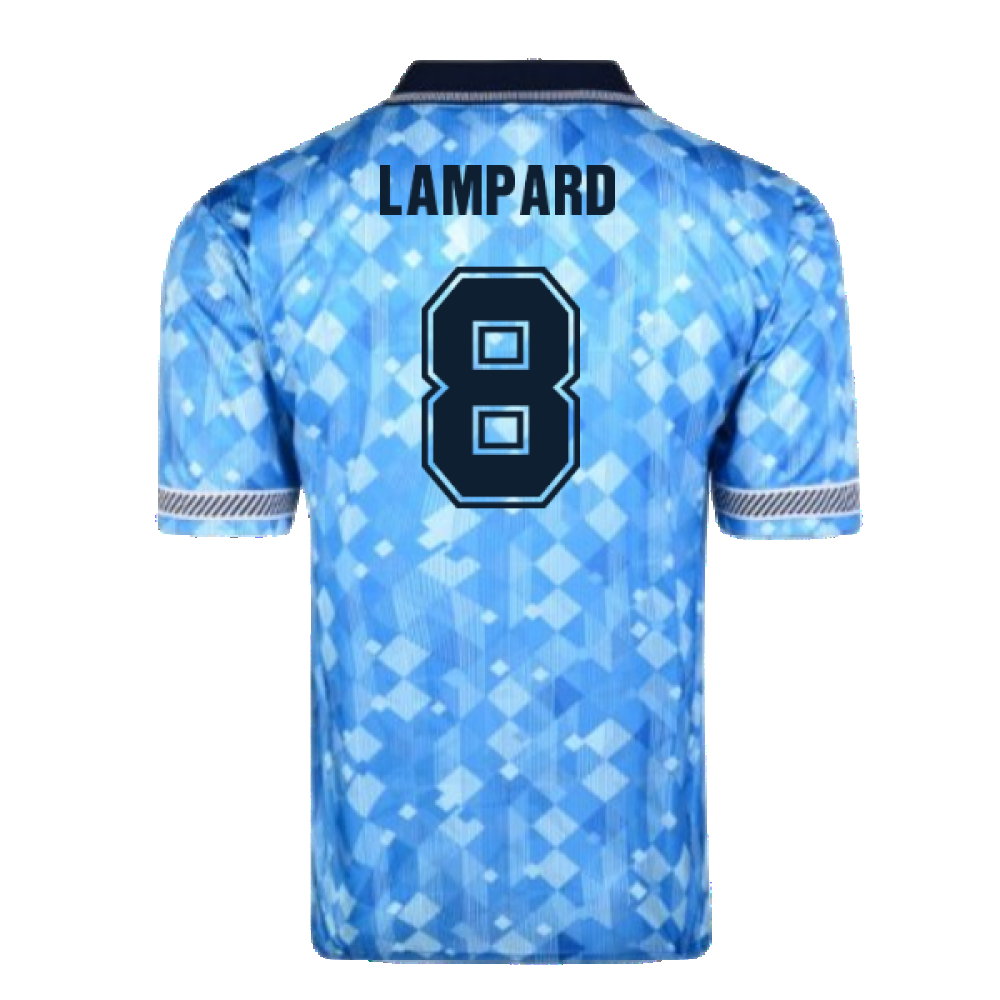 Score Draw England 1990 Third World Cup Finals Retro Football Shirt (Lampard 8)