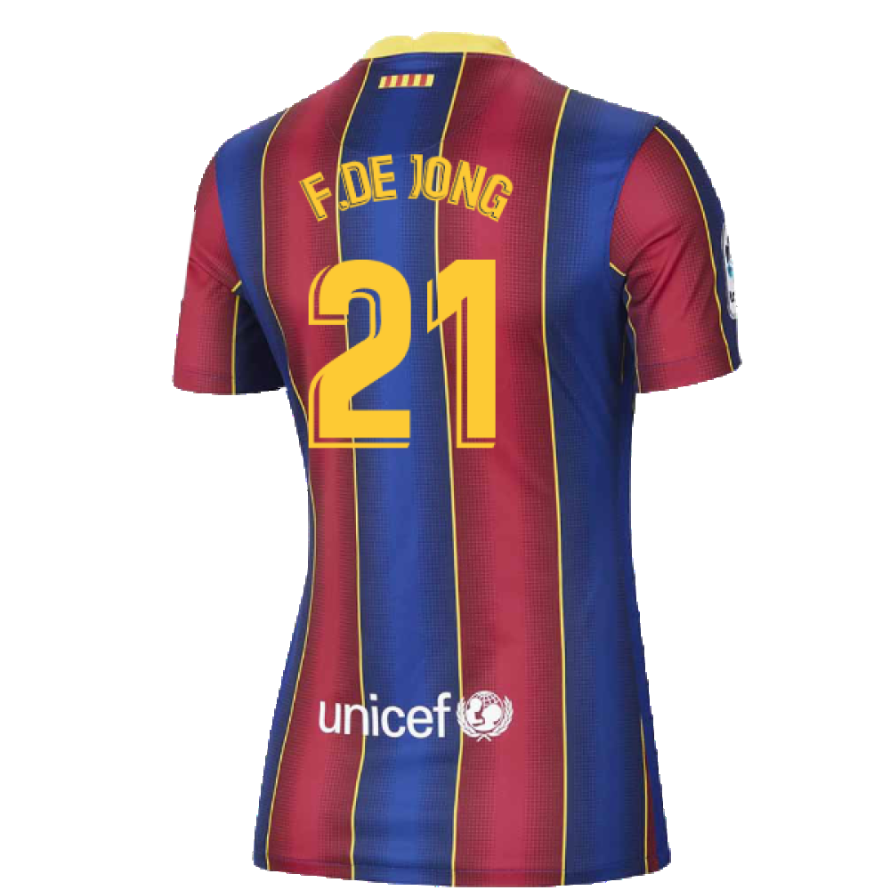 2020-2021 Barcelona Womens Home Shirt (F.DE JONG 21)