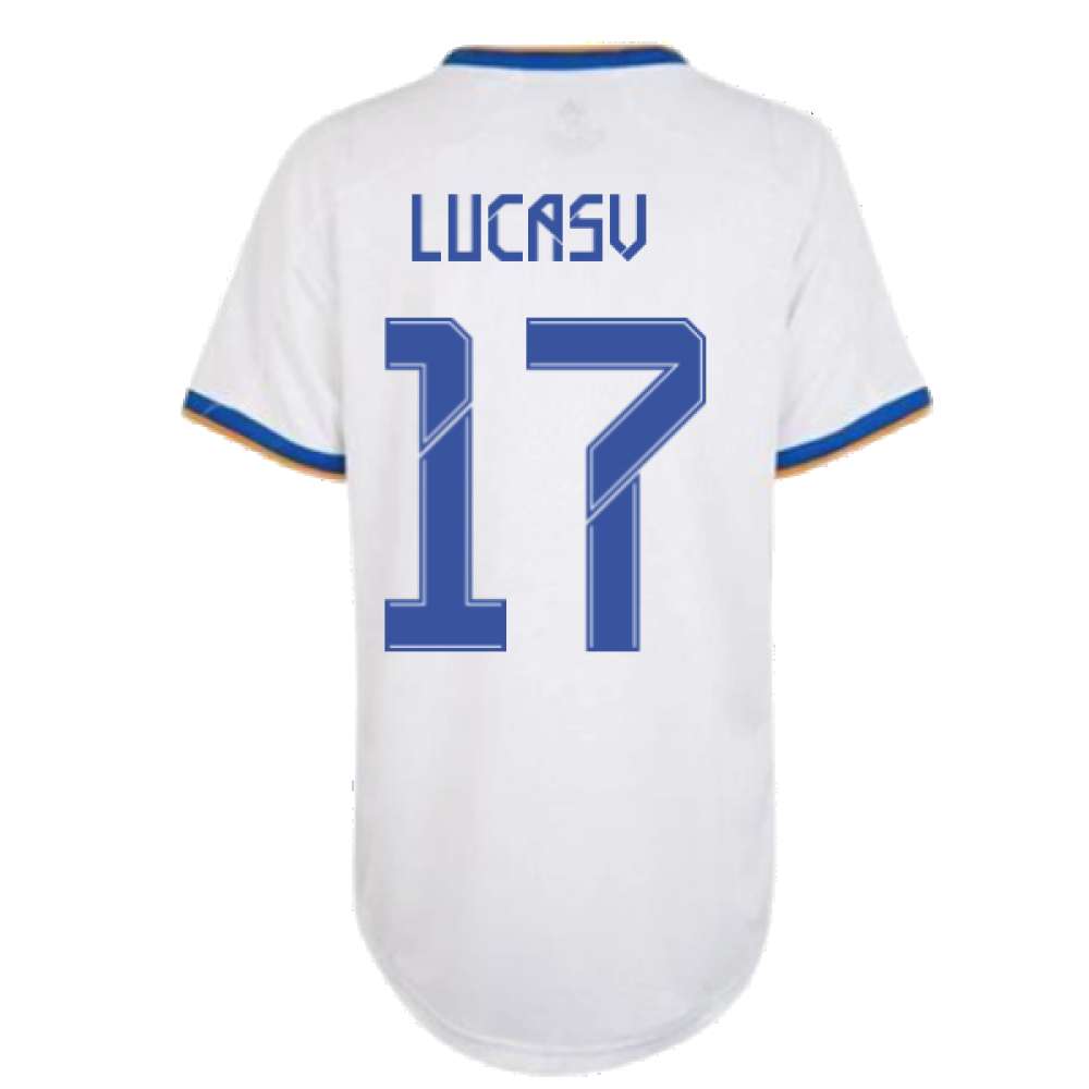 Real Madrid 2021-2022 Womens Home Shirt (LUCAS V 17)