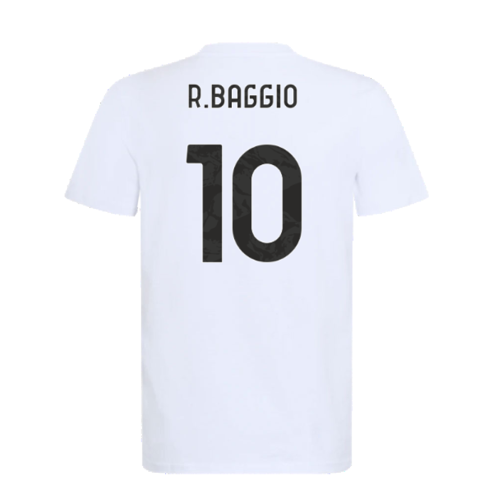 2021-2022 Juventus Training T-Shirt (White) (R.BAGGIO 10)