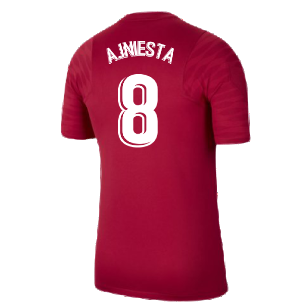 2021-2022 Barcelona Training Shirt (Noble Red) (A.INIESTA 8)