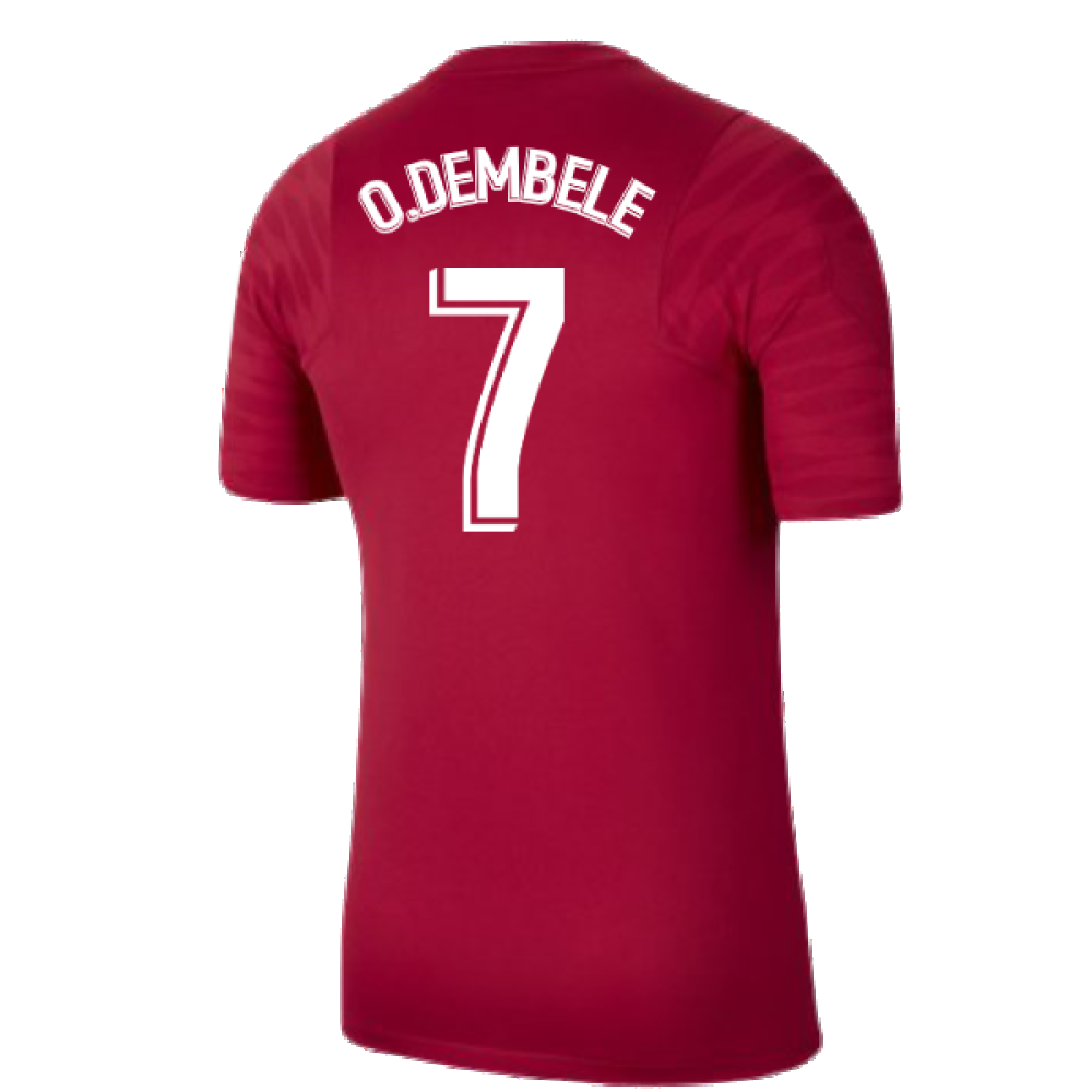 2021-2022 Barcelona Training Shirt (Noble Red) (O.DEMBELE 7)