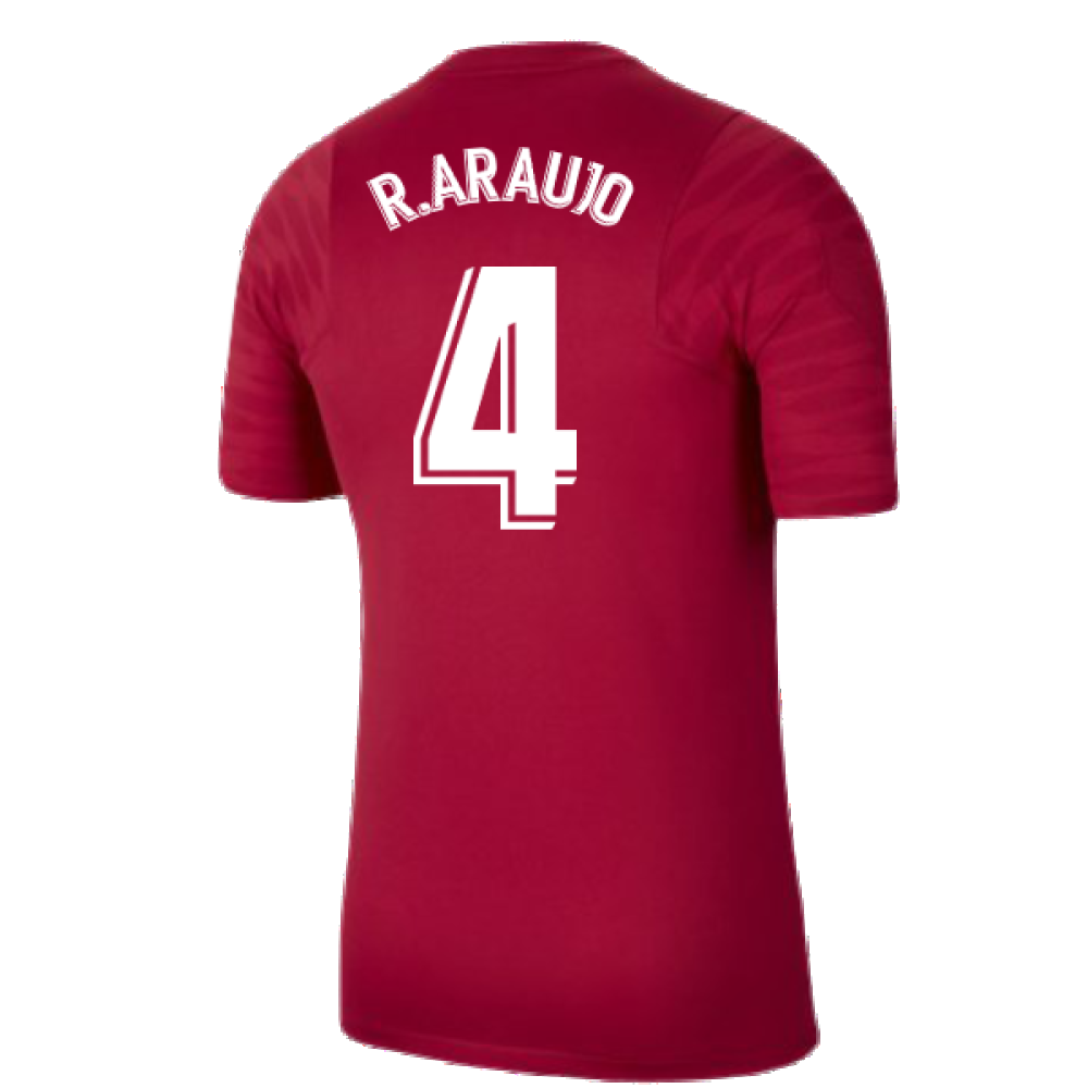 2021-2022 Barcelona Training Shirt (Noble Red) (R.ARAUJO 4)