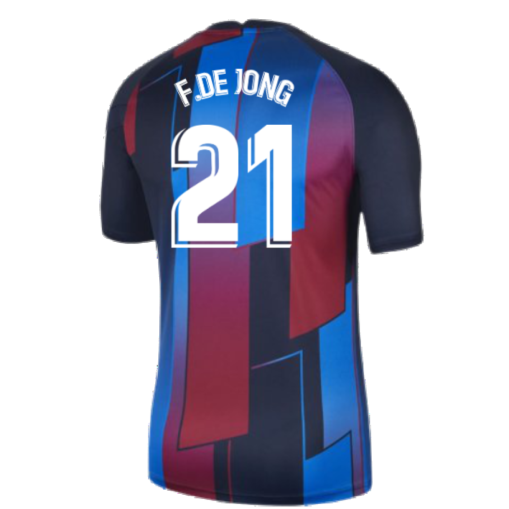 2021-2022 Barcelona Sleeveless Top (Red) (F.DE JONG 21)