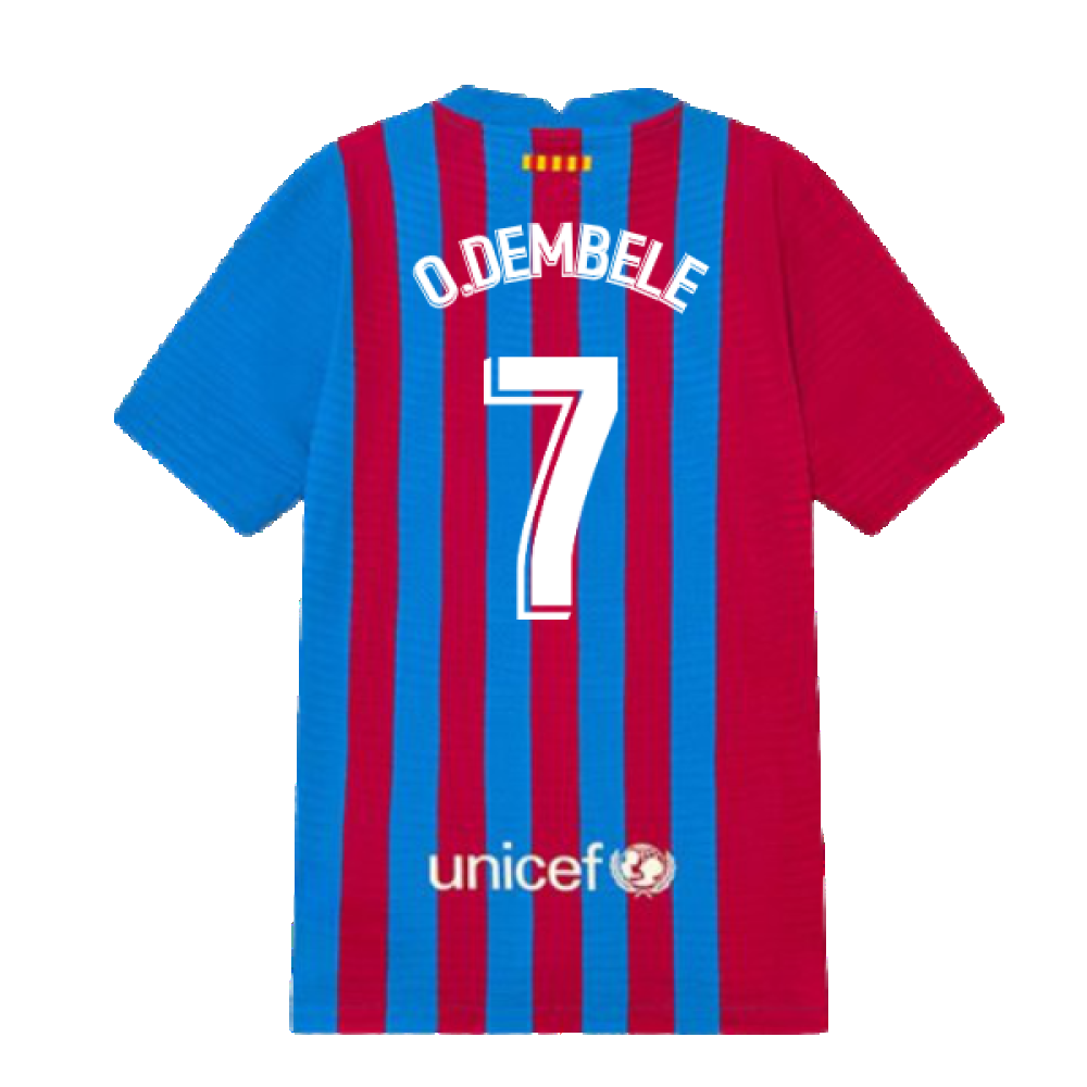 2021-2022 Barcelona Infants Home Kit (O.DEMBELE 7)