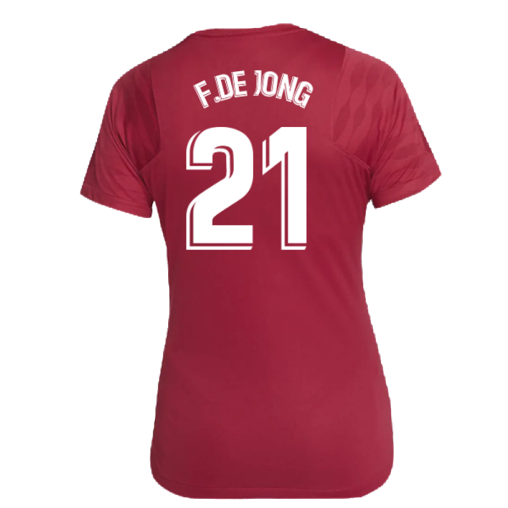 2021-2022 Barcelona Womens Home Shirt (F.DE JONG 21)