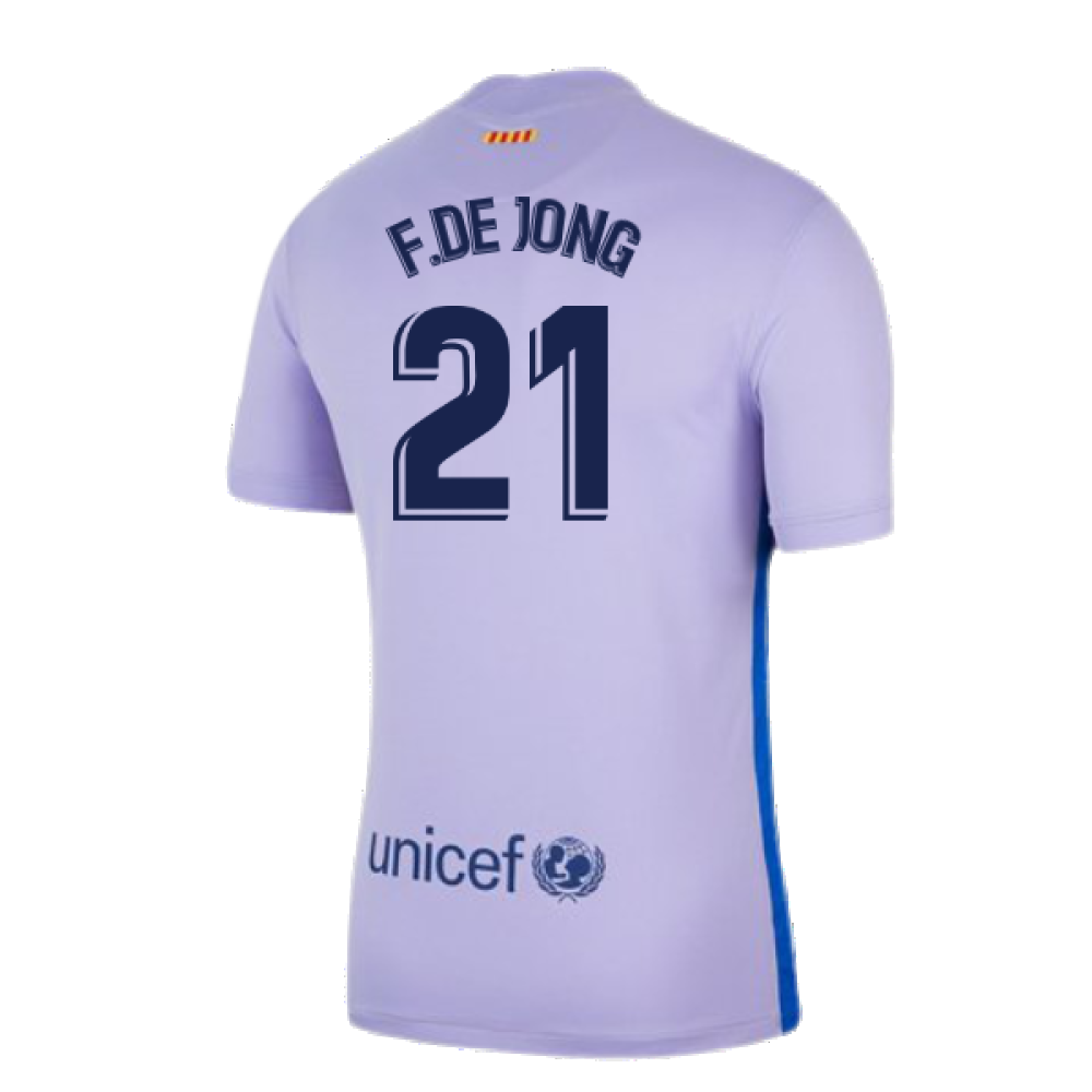 2021-2022 Barcelona Away Shirt (F.DE JONG 21)