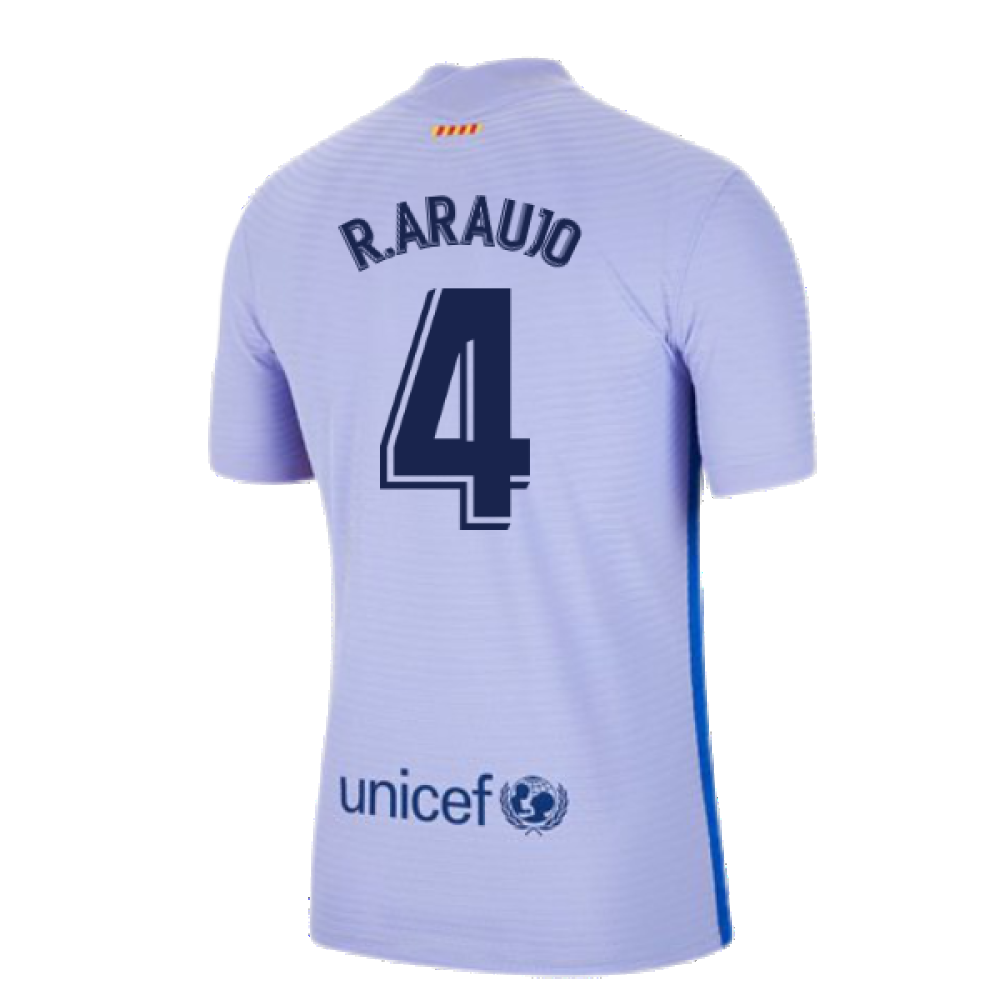 2021-2022 Barcelona Away Shirt (Kids) (R.ARAUJO 4)