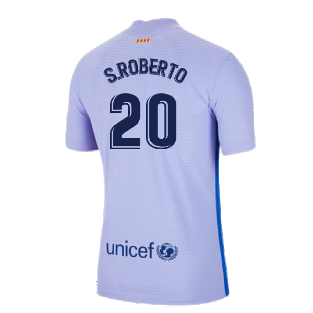 2021-2022 Barcelona Away Shirt (Kids) (S.ROBERTO 20)