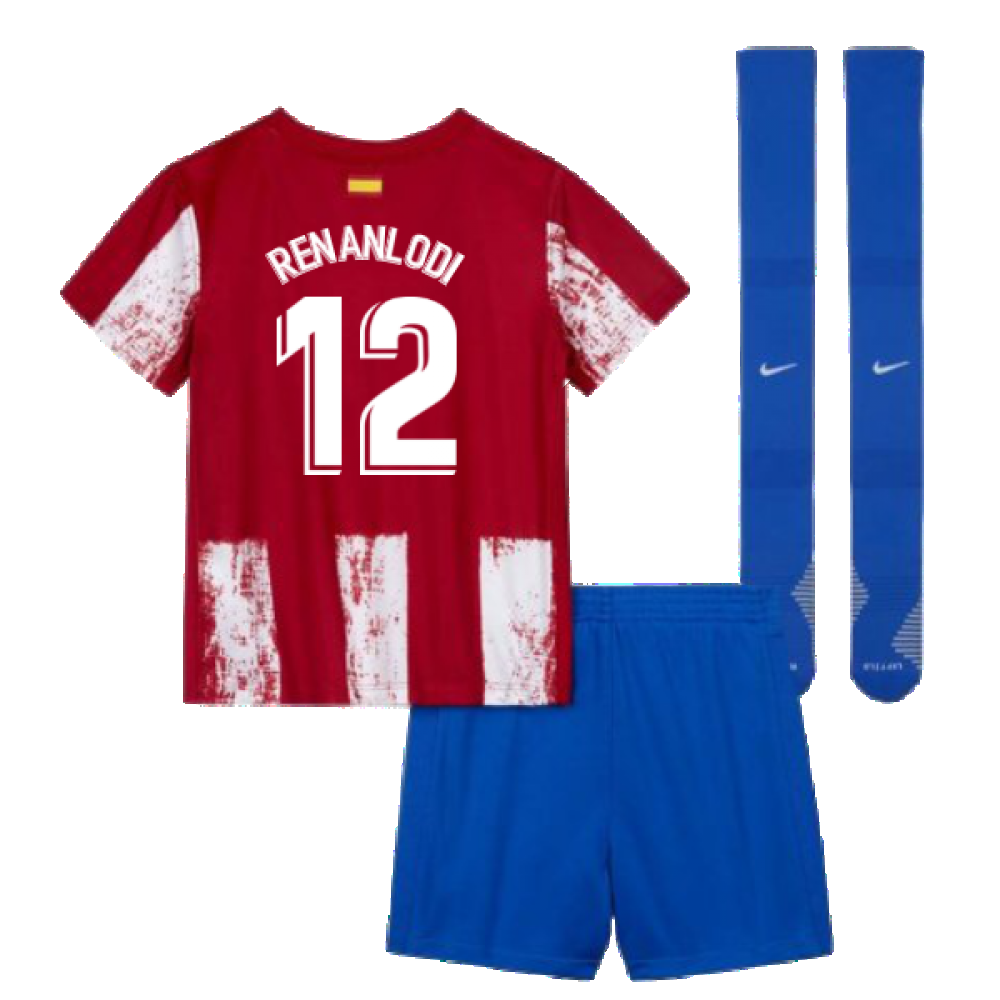 2021-2022 Atletico Madrid Little Boys Home Shirt (RENAN LODI 12)