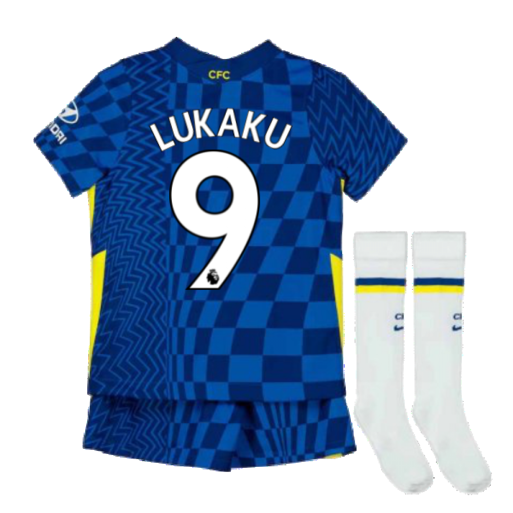 2021-2022 Chelsea Little Boys Home Mini Kit (LUKAKU 9)