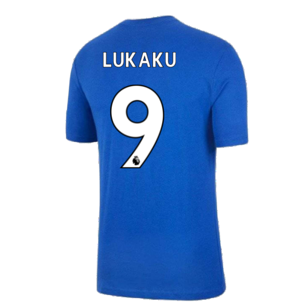 2021-2022 Chelsea Swoosh Club Tee (Blue) (LUKAKU 9)