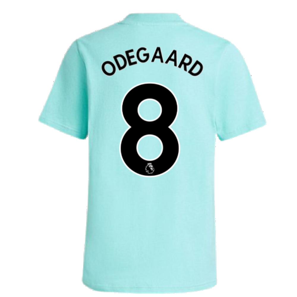 Arsenal 2021-2022 Training Tee (Acid Mint) (ODEGAARD 8)