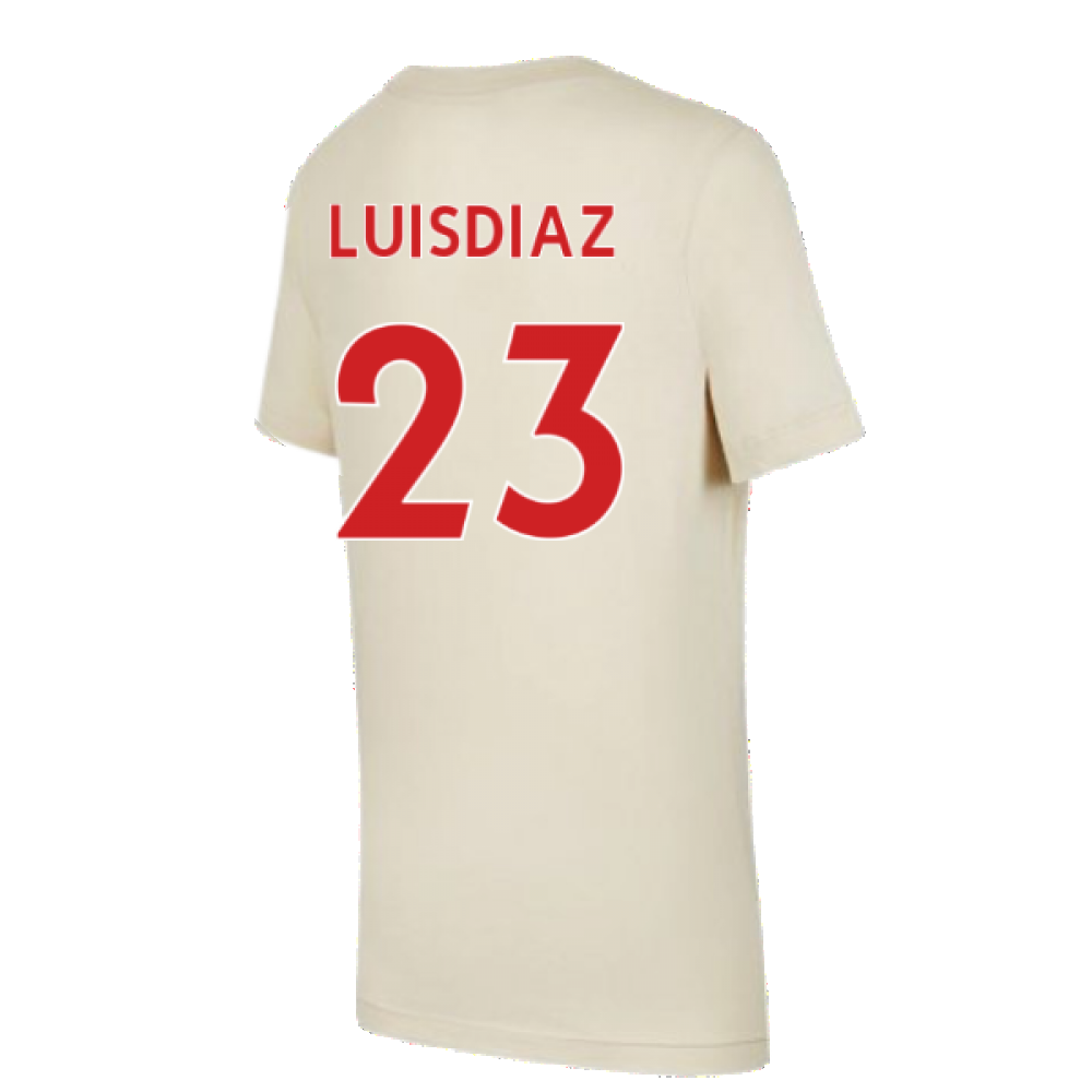 Liverpool 2021-2022 Evergreen Crest Tee (Fossil) - Kids (LUIS DIAZ 23)