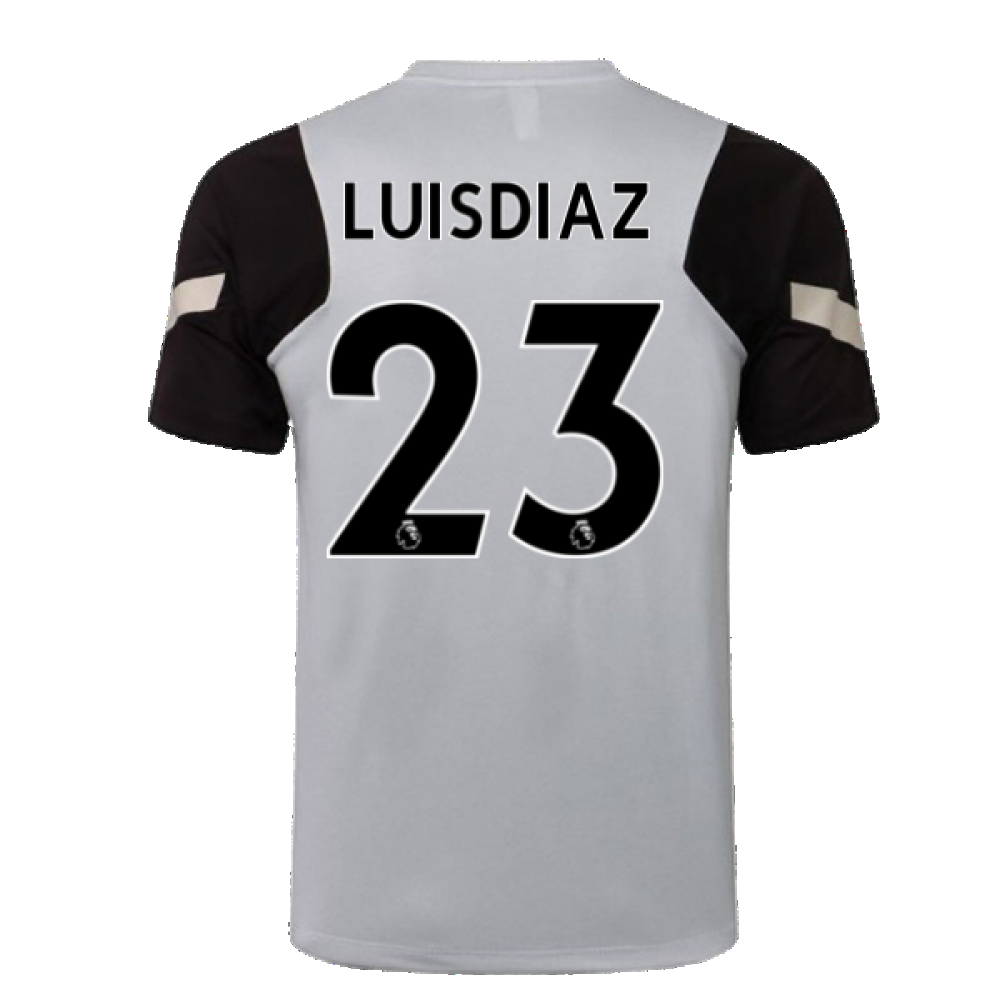 Liverpool 2021-2022 CL Training Shirt (Wolf Grey) (LUIS DIAZ 23)