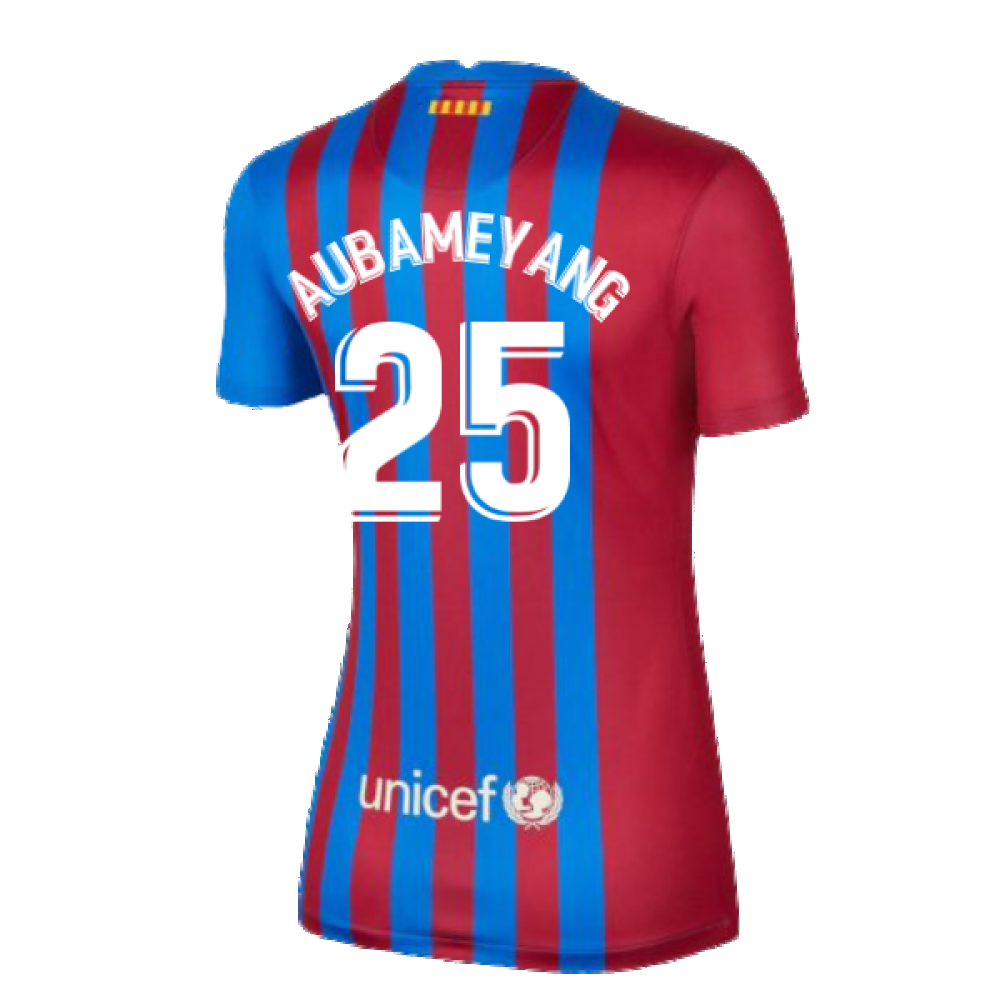 2021-2022 Barcelona Womens Home Shirt (AUBAMEYANG 25)