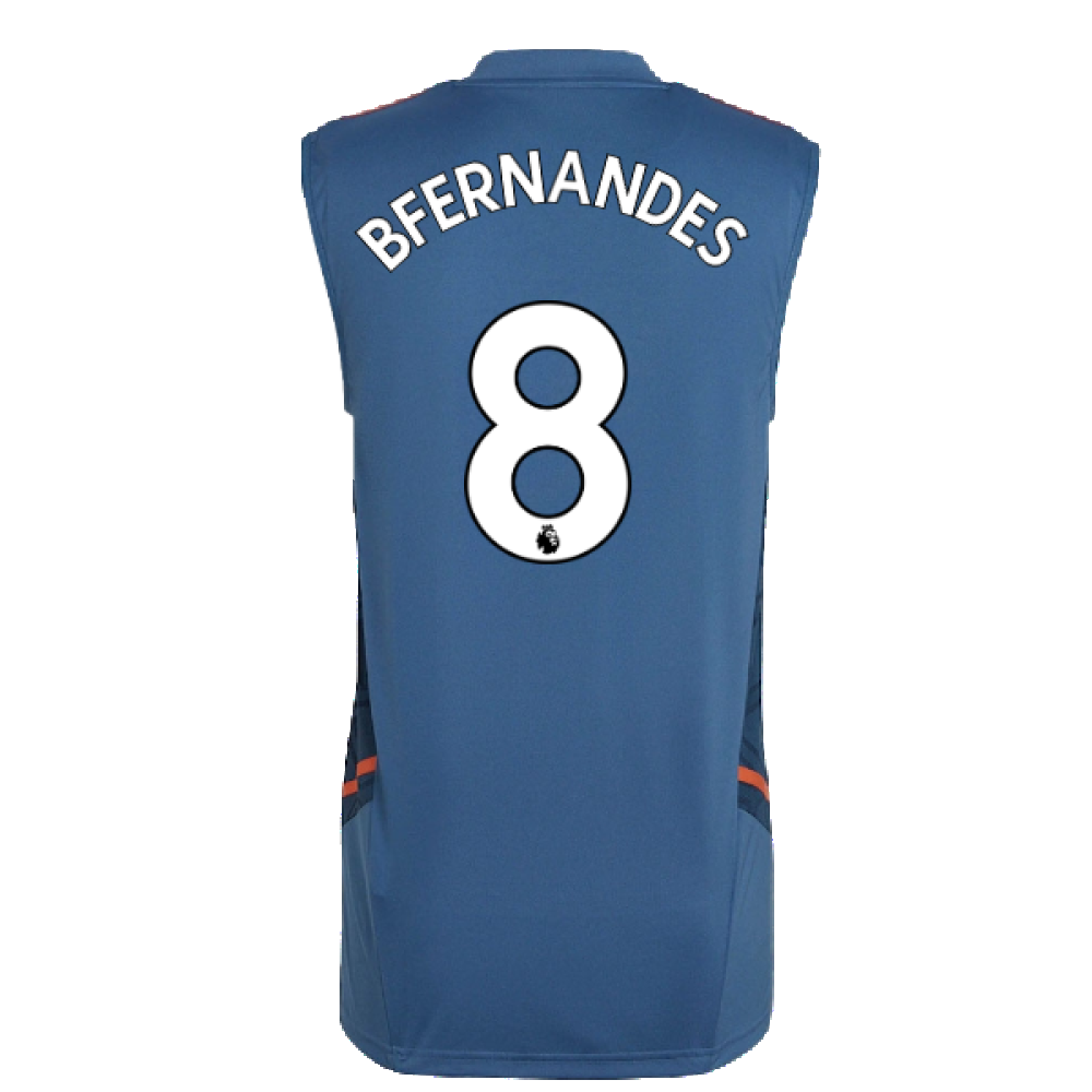 2022-2023 Man Utd Sleeveless Jersey (Blue) (B FERNANDES 8)