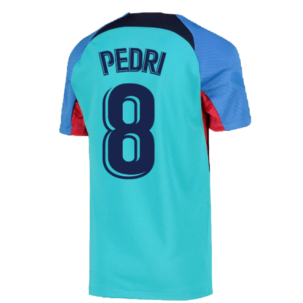 2022-2023 Barcelona Training Shirt (Aqua) (PEDRI 8)