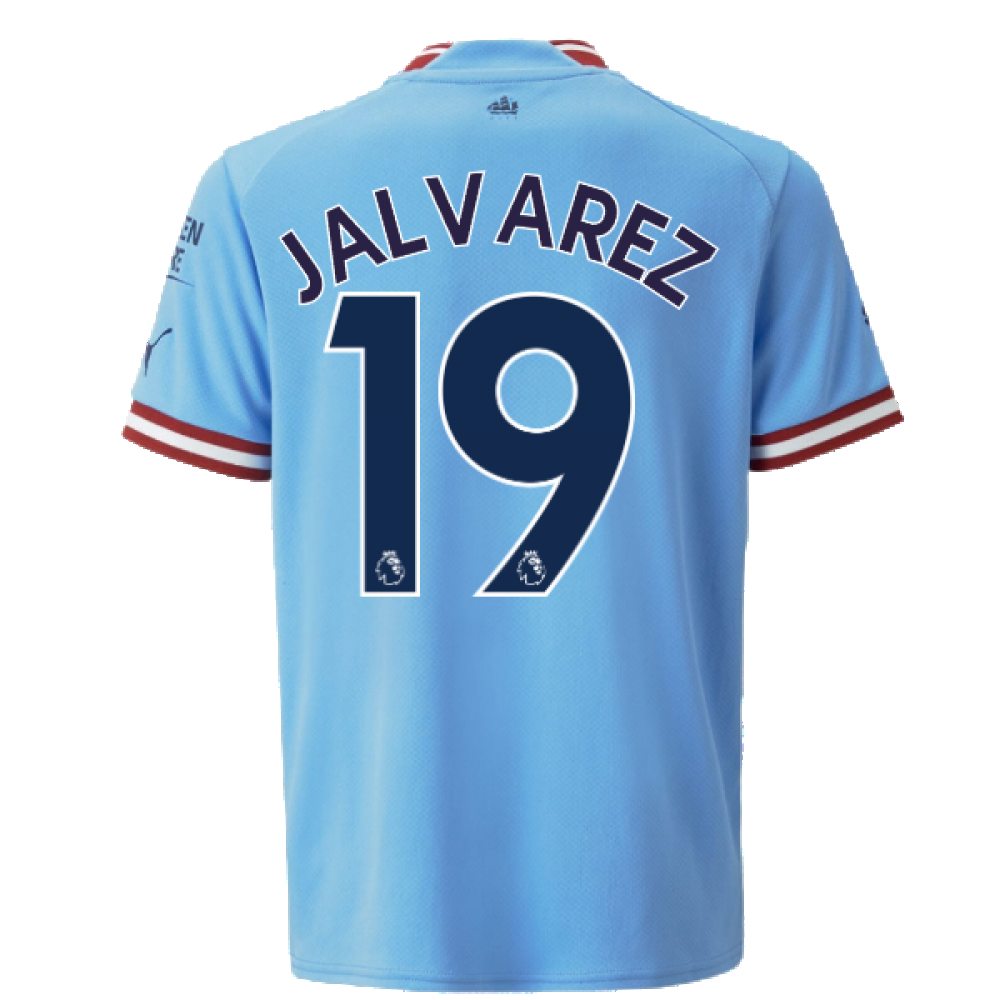 2022-2023 Man City Home Shirt (Kids) (J ALVAREZ 19)