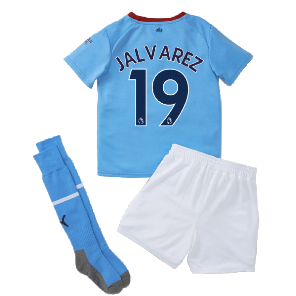 2022-2023 Man City Home Mini Kit (J ALVAREZ 19)