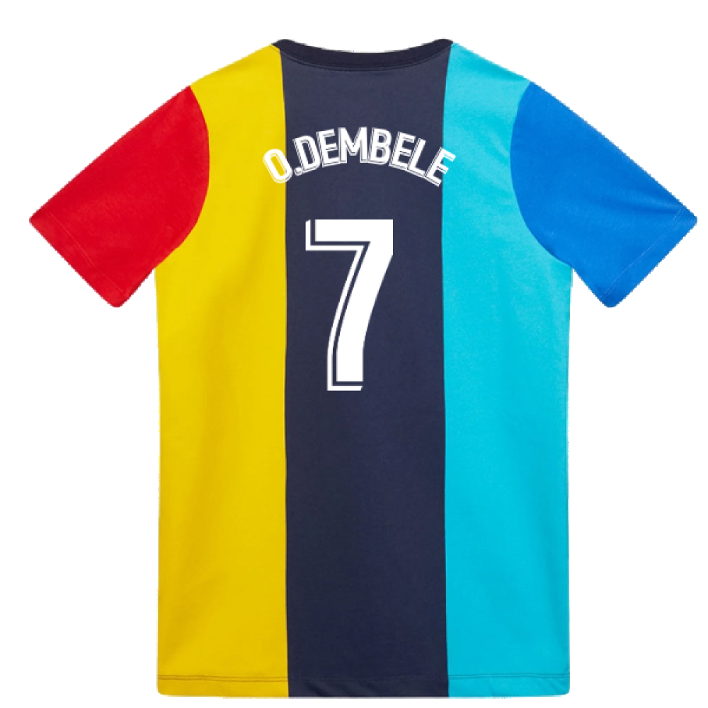 2022-2023 Barcelona Voice Tee (Obsidian) (O.DEMBELE 7)