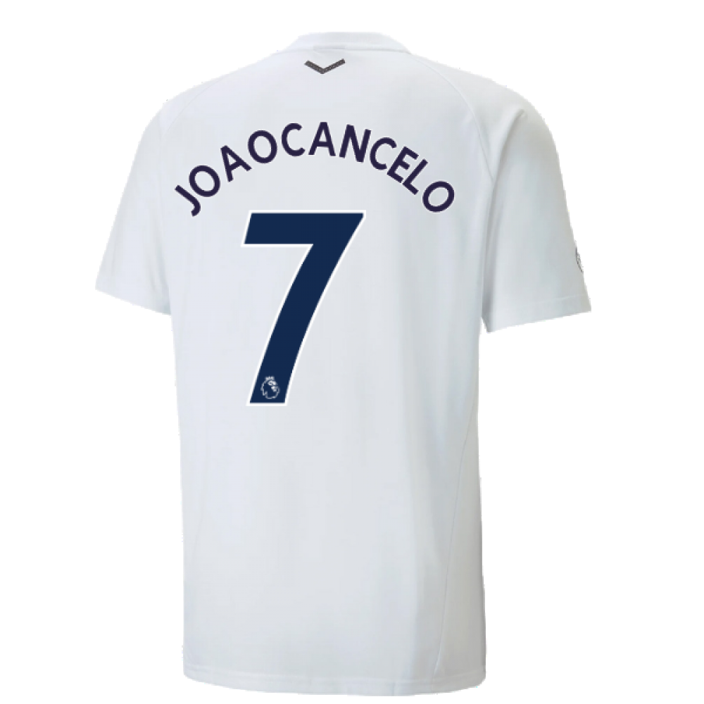 2022-2023 Man City Casuals Tee (White) (JOAO CANCELO 7)