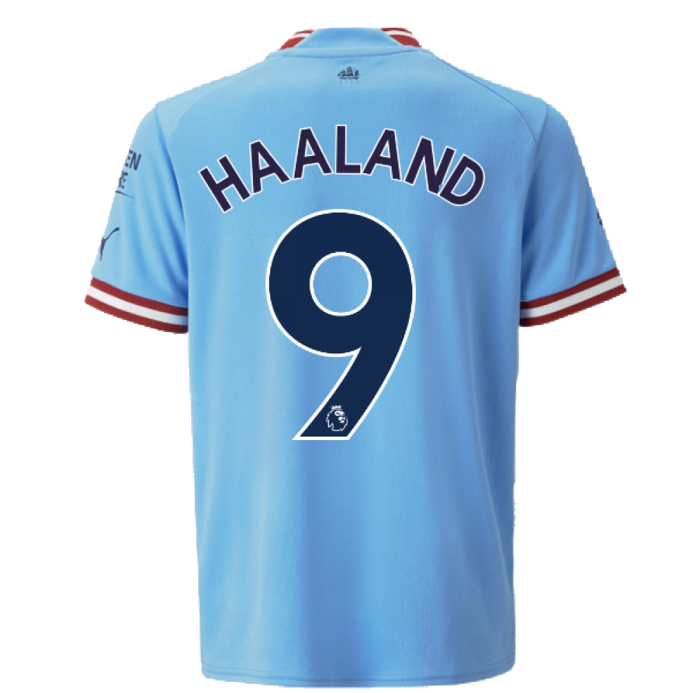 2022-2023 Man City Home Shirt (Kids) (HAALAND 9)