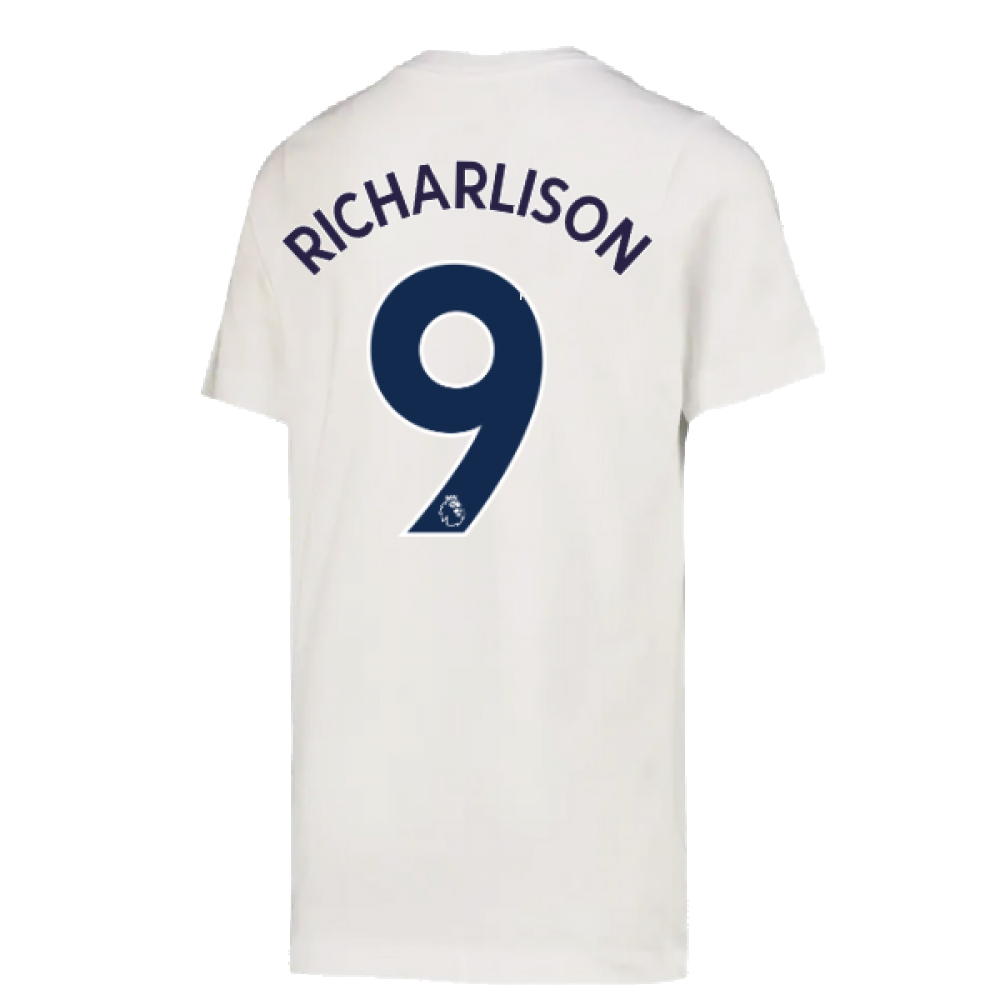 2022-2023 Tottenham Crest Tee (White) (RICHARLISON 9)