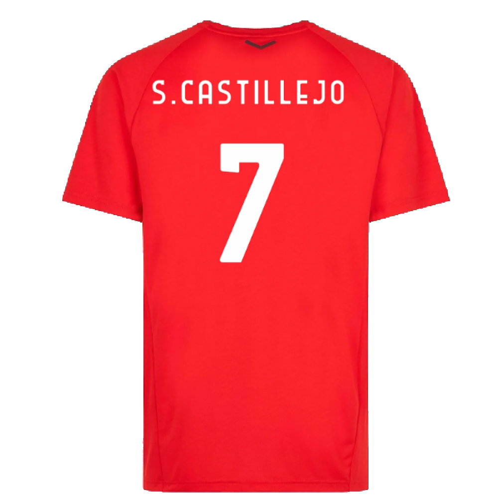 2022-2023 AC Milan Casuals Tee (Red) (S.CASTILLEJO 7)