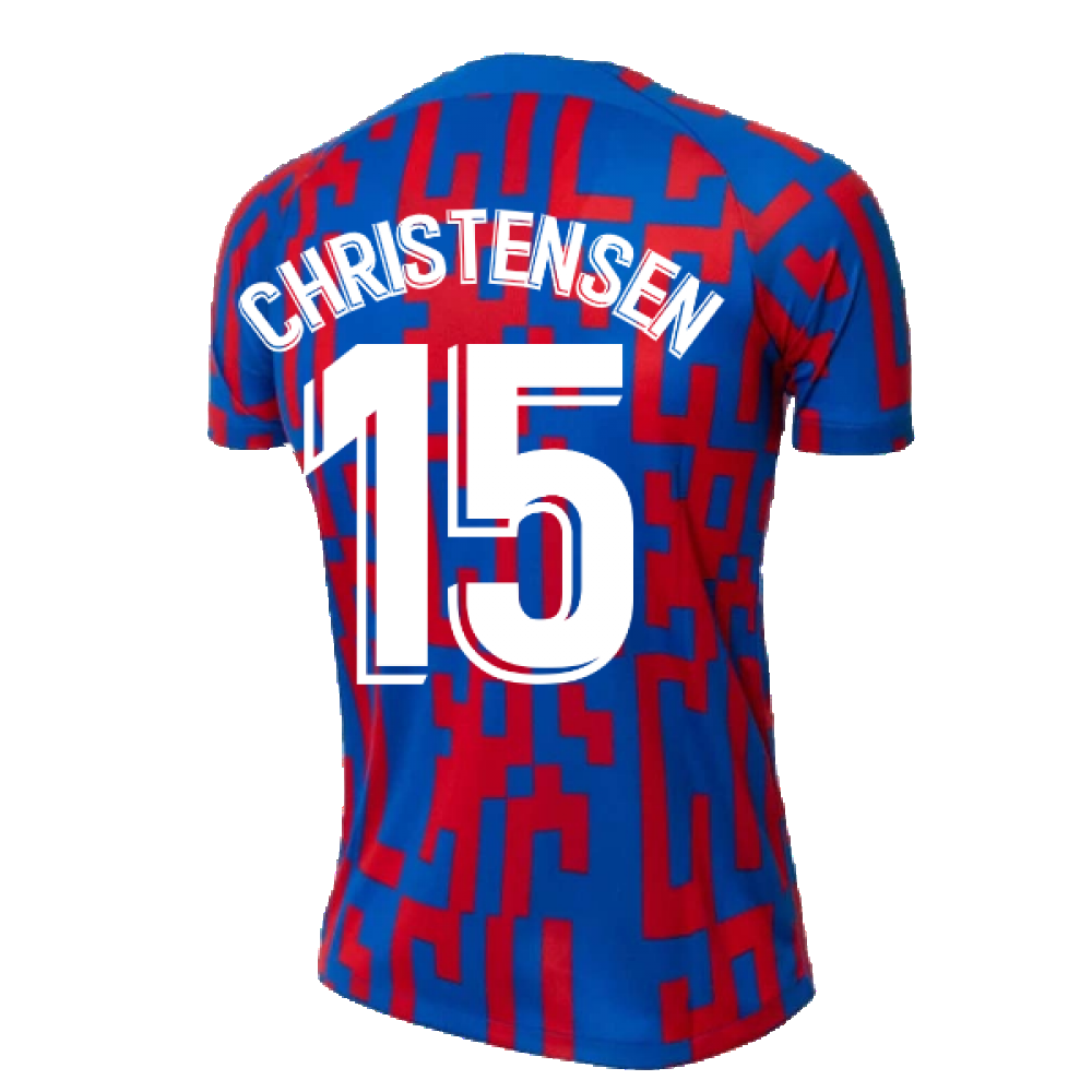 2022-2023 Barcelona Pre-Match Training Shirt (Blue) - Ladies (CHRISTENSEN 15)